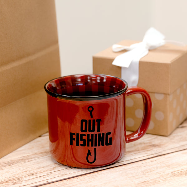 Pavilion Gift Company Out Fishing 18 Oz Mug