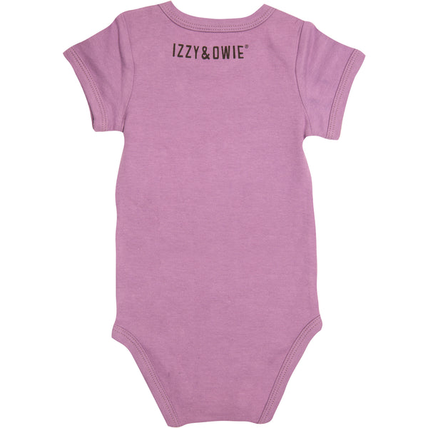 Pavilion Gift Company Owl 6-12 Months Plum Onesie