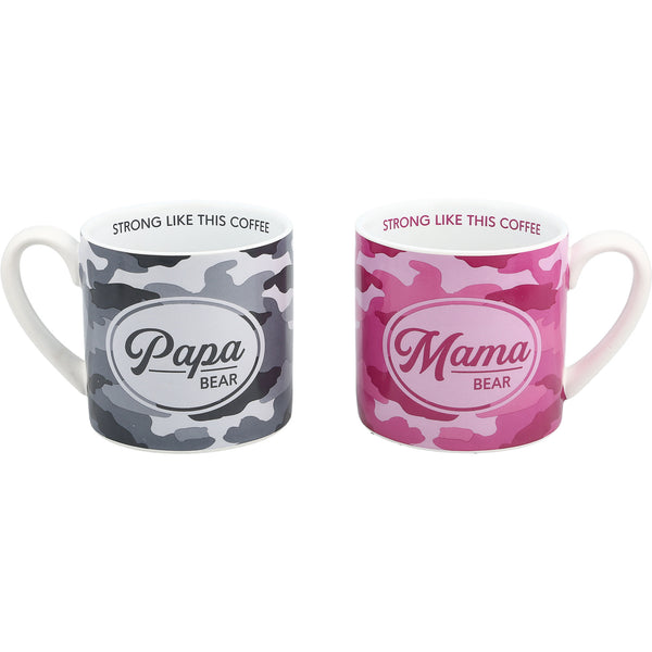 pavilion gift company Papa & Mama Bear 15 oz Mug Set