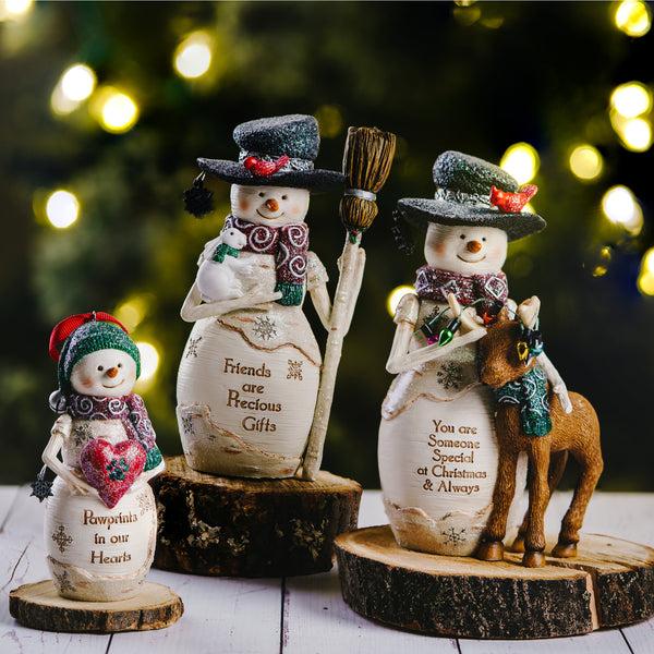 Pavilion Gift Company Pawprints 4" Snowman Ornament