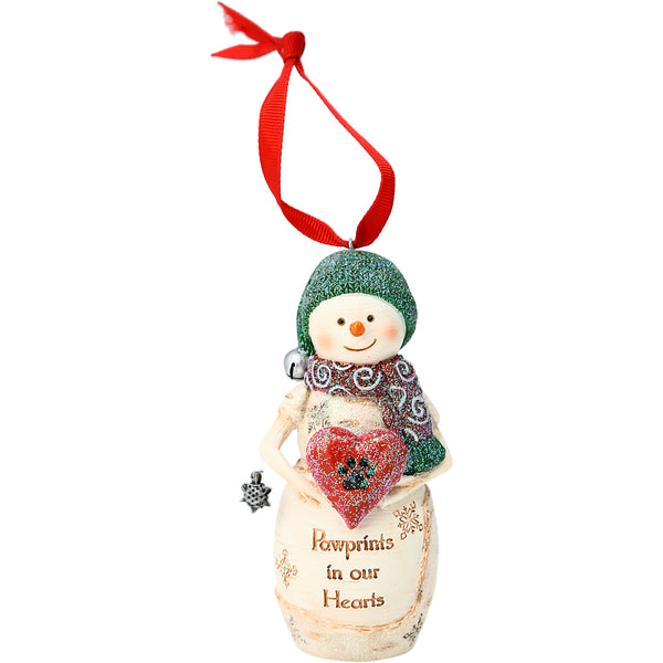 pavilion gift company Pawprints 4" Snowman Ornament