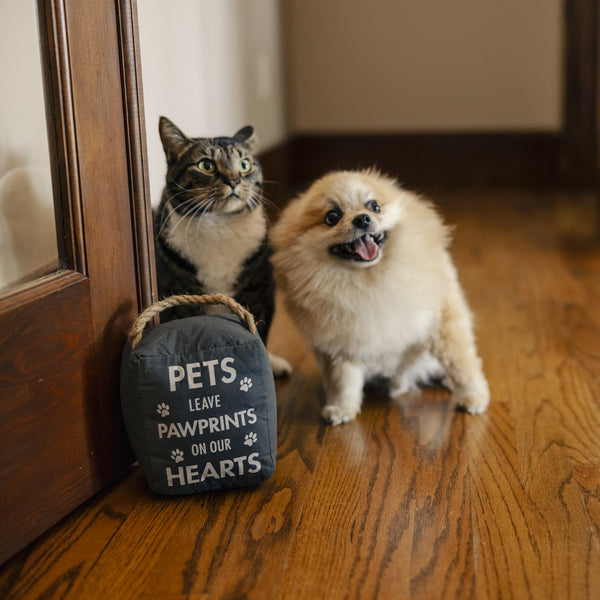 Pavilion Gift Company Pawprints 5" X 6" Door Stopper