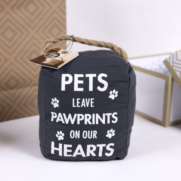 Pavilion Gift Company Pawprints 5" X 6" Door Stopper