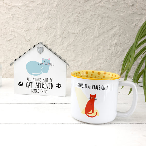 Pavilion Gift Company Pawsitive Vibes 18 Oz Mug