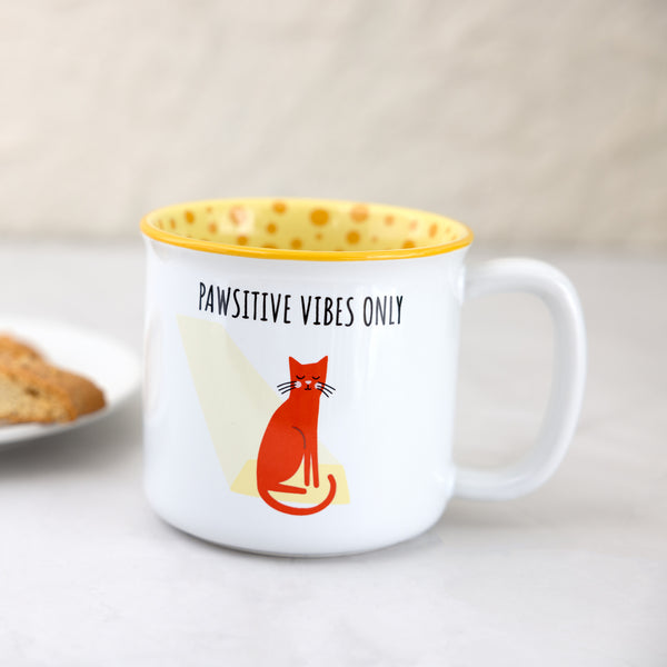 Pavilion Gift Company Pawsitive Vibes 18 Oz Mug
