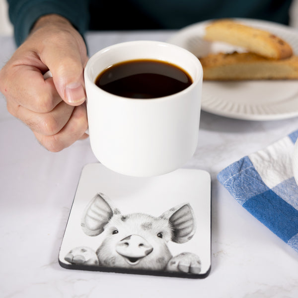 Pavilion Gift Company Pig 4.25" Coaster