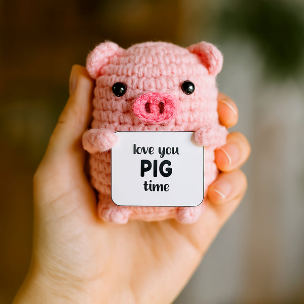 Pavilion Gift Company Pig Crocheted Mini