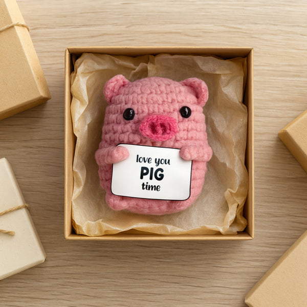 Pavilion Gift Company Pig Crocheted Mini