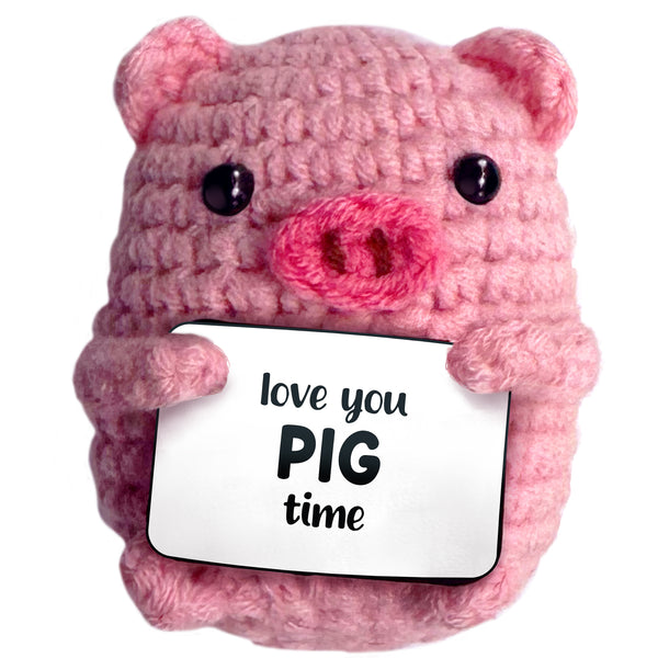 pavilion gift company Pig Crocheted Mini