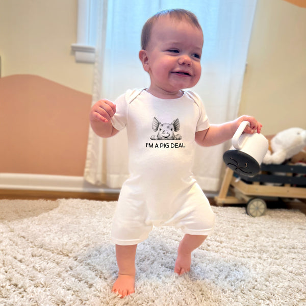 Pavilion Gift Company Pig Deal 6-12 Months Romper