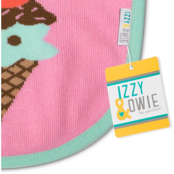 Pavilion Gift Company Pink & Mint Ice Cream Baby Bib
