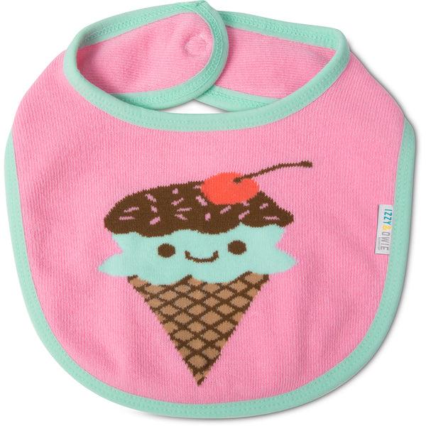 pavilion gift company Pink & Mint Ice Cream Baby Bib