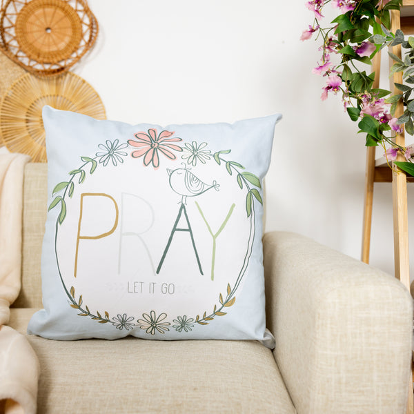 Pavilion Gift Company Pray 18" Square Throw Pillow