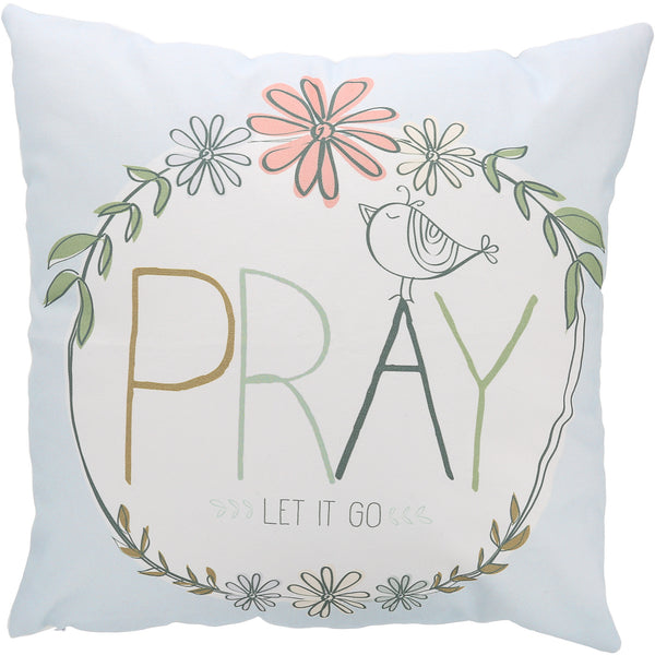 pavilion gift company Pray 18" Square Throw Pillow