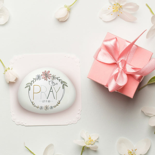 Pavilion Gift Company Pray 4" Garden Stone