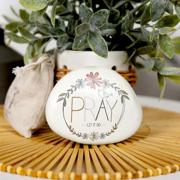 Pavilion Gift Company Pray 4" Garden Stone