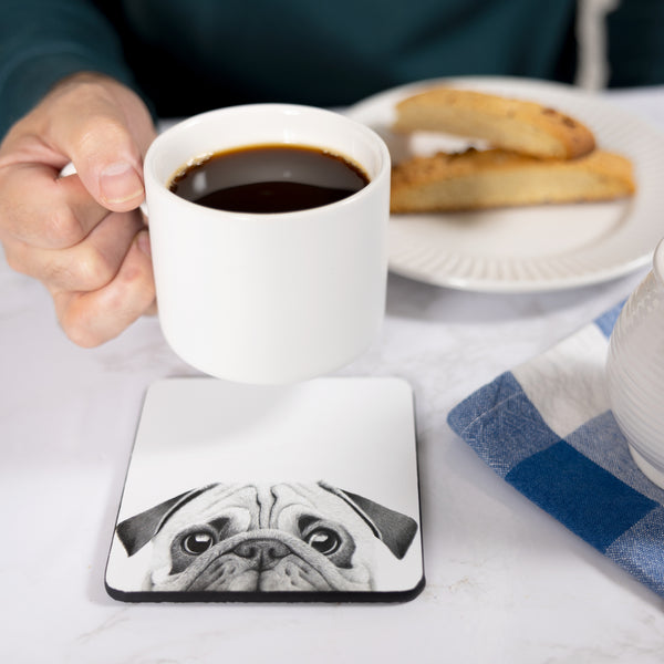 Pavilion Gift Company Pug 4.25" Coaster