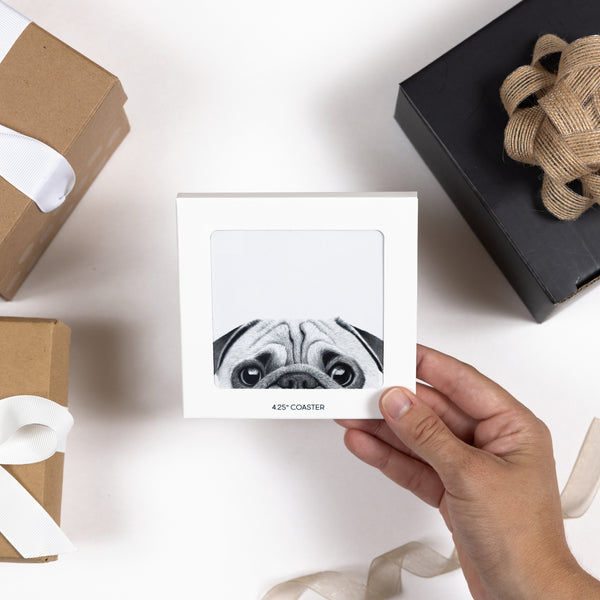 Pavilion Gift Company Pug 4.25" Coaster