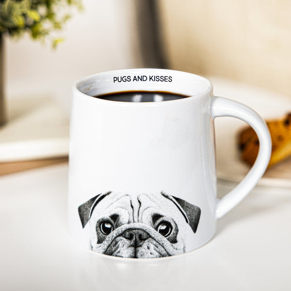 Pavilion Gift Company Pugs & Kisses 17 Oz Mug