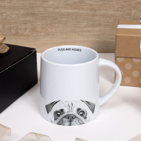 Pavilion Gift Company Pugs & Kisses 17 Oz Mug