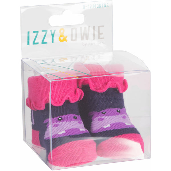 Pavilion Gift Company Purple Hippo 0-12 Sock