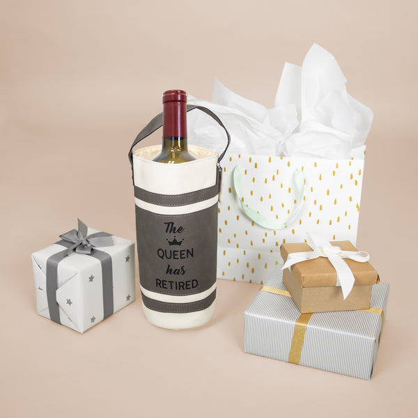 Pavilion Gift Company Queen Canvas Bottle Gift Bag