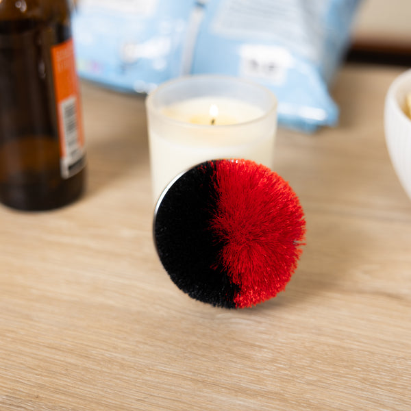 Pavilion Gift Company Red & Black 2.75" Pom Pom Lid