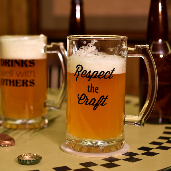 Pavilion Gift Company Respect 16 Oz Beer Stein