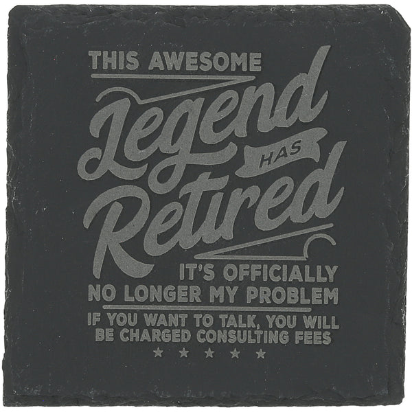 pavilion gift company Retired 4" Slate Coaster