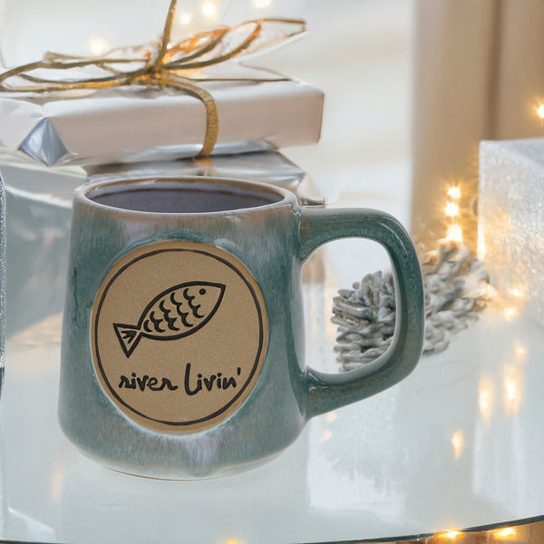 Pavilion Gift Company River Livin' 15 Oz Mug