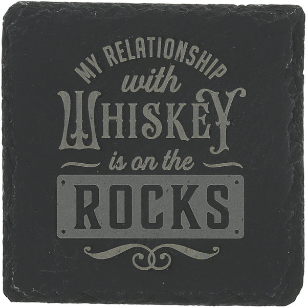pavilion gift company Rocks 4" Slate Coaster