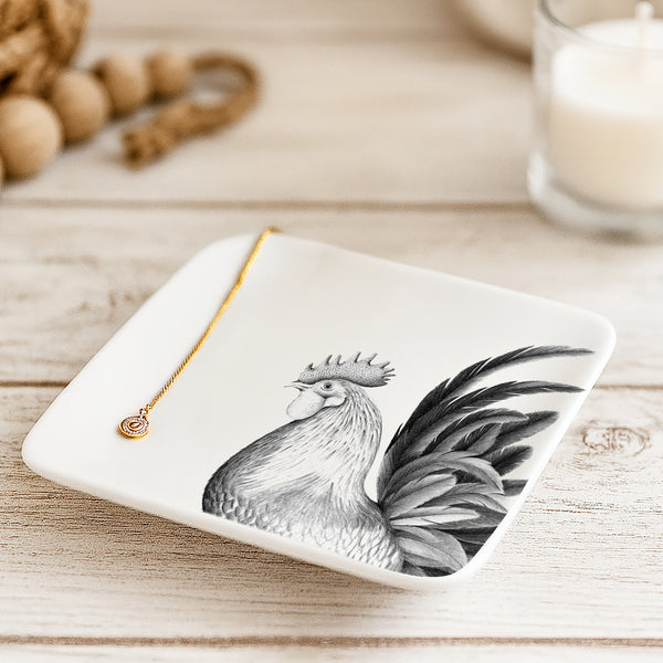 Pavilion Gift Company Rooster 4.25" Keepsake Dish