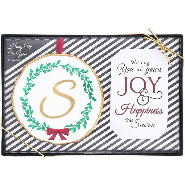 pavilion gift company S 4" Monogram Ornament