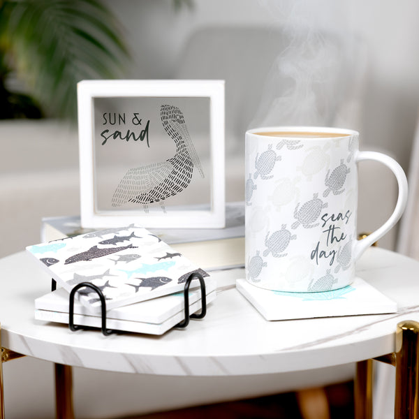 Pavilion Gift Company Seas The Day 18 Oz Mug