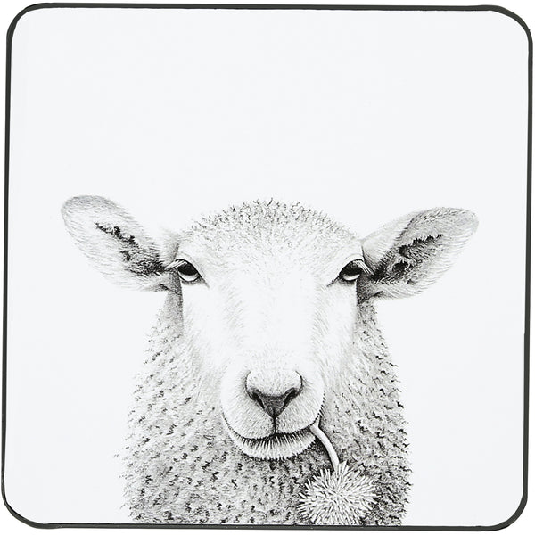 pavilion gift company Sheep 4.25" Coaster