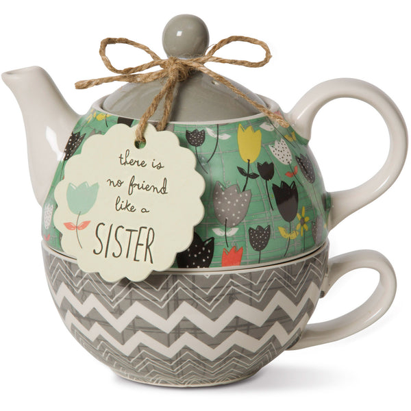 pavilion gift company Sister 15 oz Teapot & 8 oz Cup