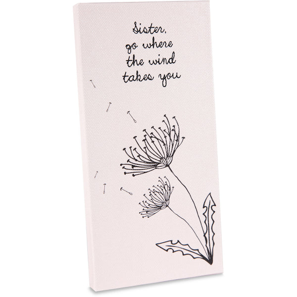 pavilion gift company Sister 3.5" x 7" Canvas Plaque