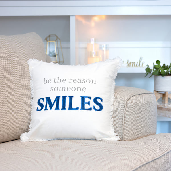 Pavilion Gift Company Smiles 18" Throw Pillow Cover