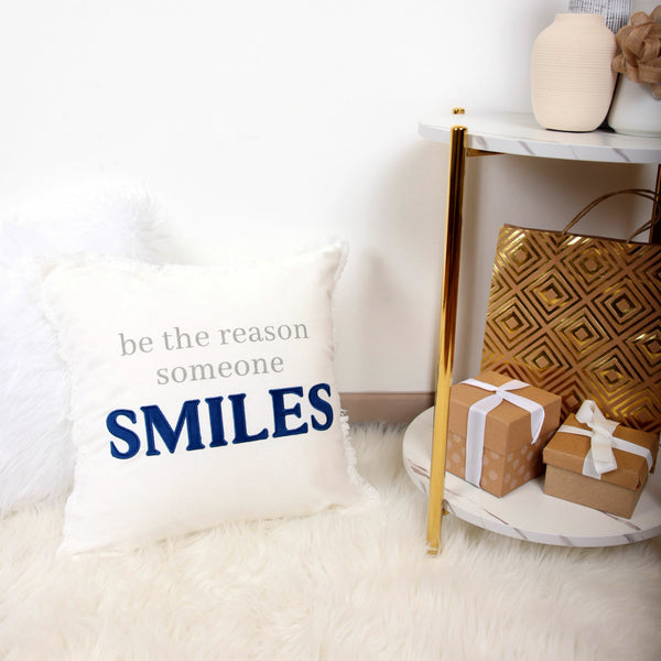 Pavilion Gift Company Smiles 18" Throw Pillow Cover