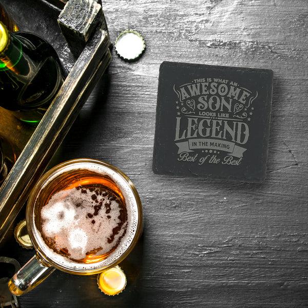 Pavilion Gift Company Son 4" Slate Coaster