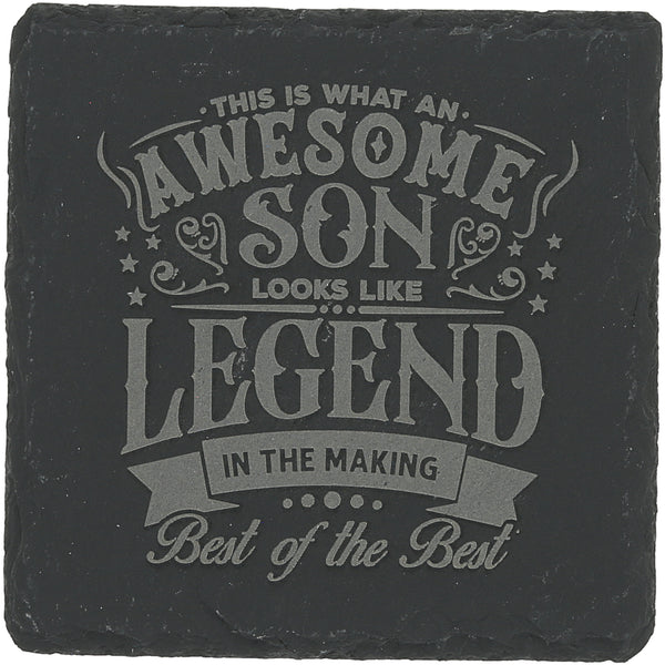 pavilion gift company Son 4" Slate Coaster