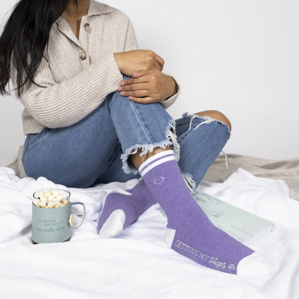 Pavilion Gift Company Steps Ladies Crew Socks