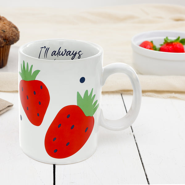 Pavilion Gift Company Strawberries 18 Oz Mug