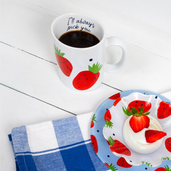 Pavilion Gift Company Strawberries 18 Oz Mug