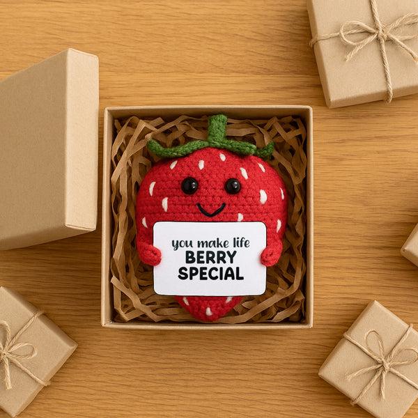 Pavilion Gift Company Strawberry Crocheted Mini