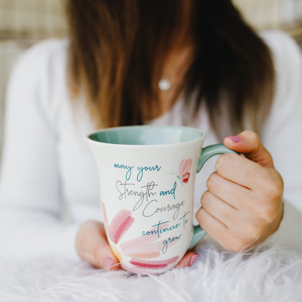 Pavilion Gift Company Strength & Courage 16 Oz Cup