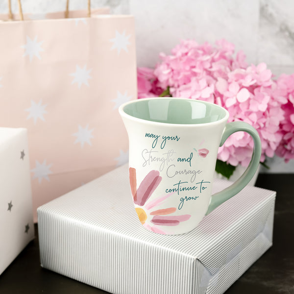 Pavilion Gift Company Strength & Courage 16 Oz Cup
