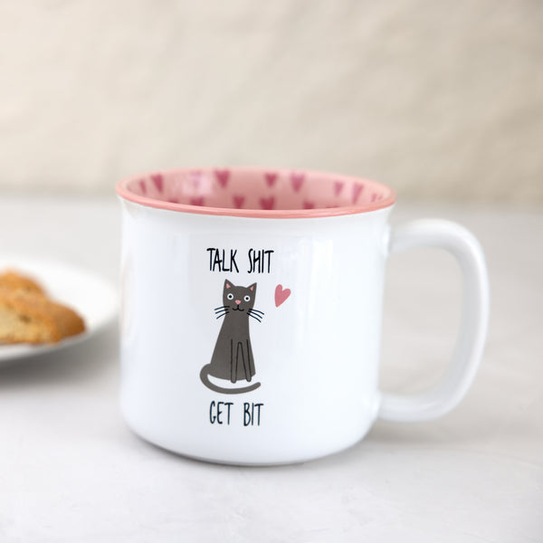 Pavilion Gift Company Talk Shit Get Bit 18 Oz Mug