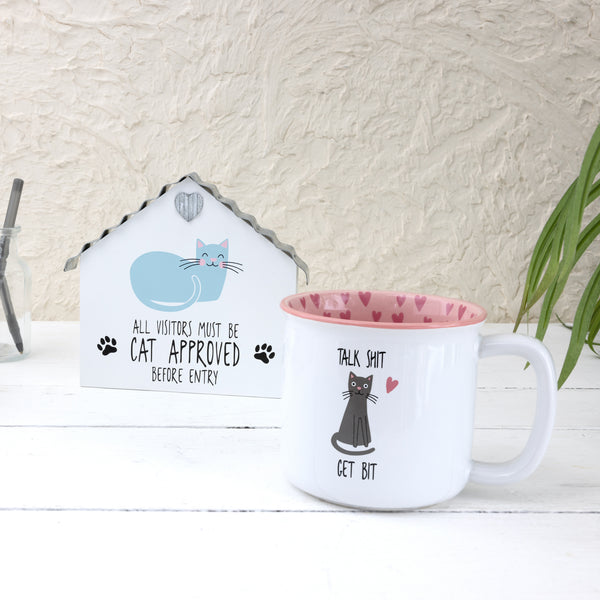 Pavilion Gift Company Talk Shit Get Bit 18 Oz Mug