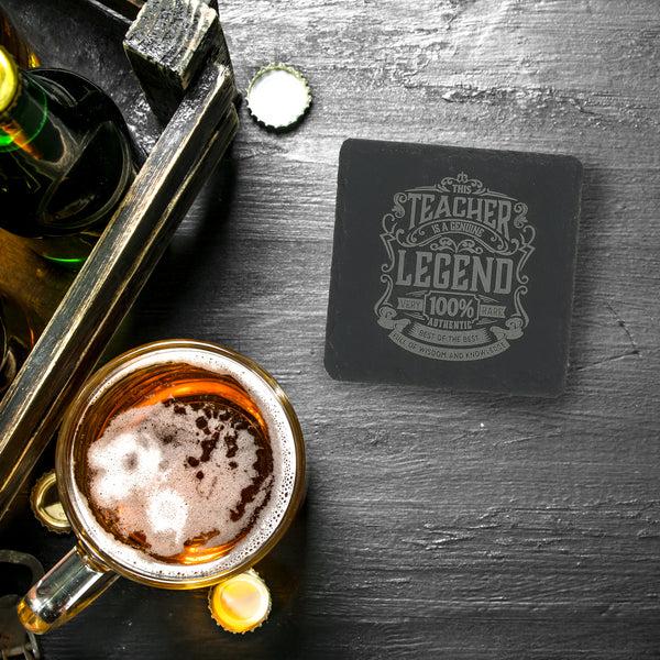 Pavilion Gift Company Teacher 4" Slate Coaster